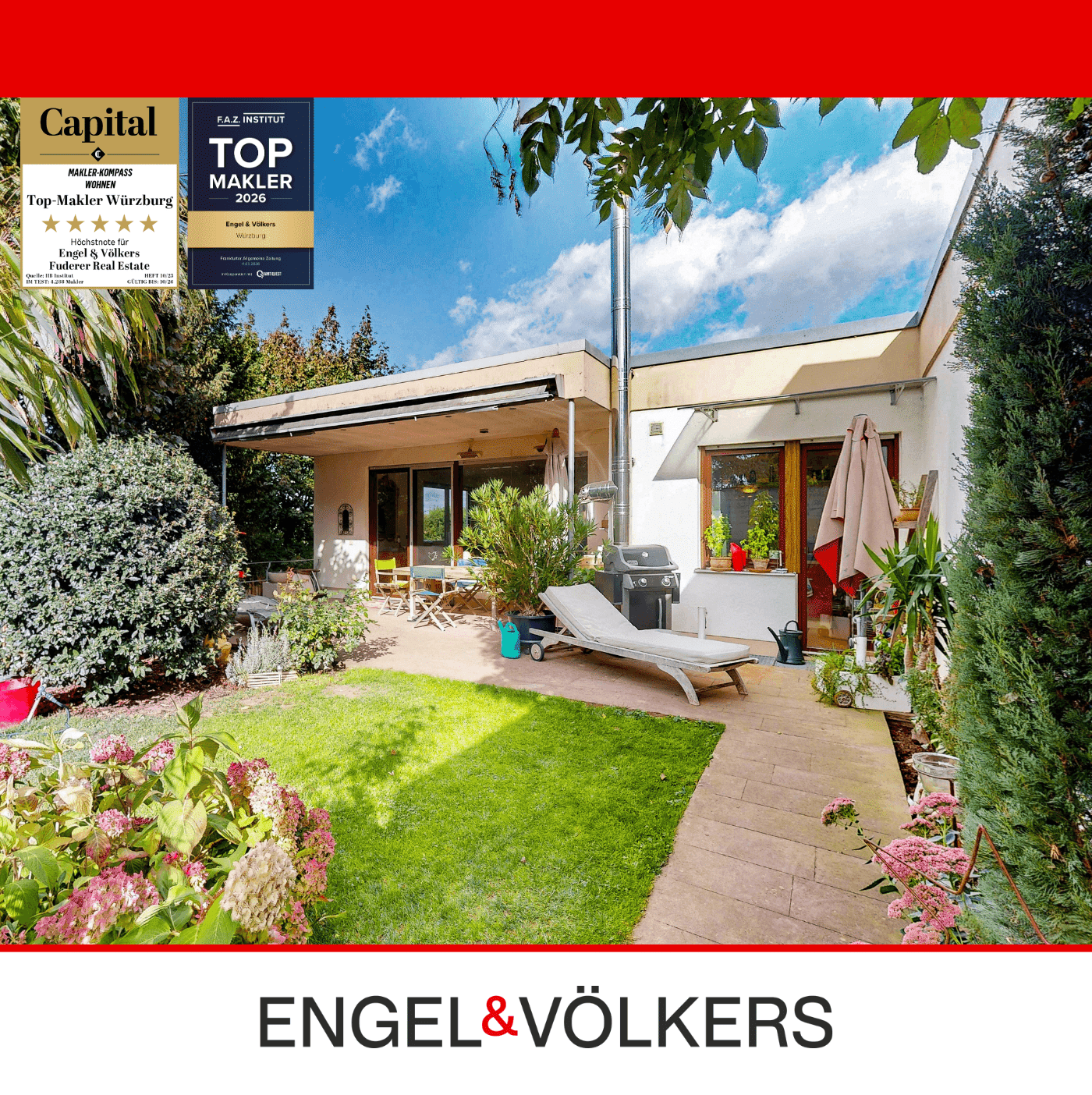 Ebenerdiges Wohnen mit viel Privatsphäre – großzügiger Bungalow mit Pool und Garten, 97082 Würzburg (Altstadt Heidingsfeld Steinbachtal Zellerau)