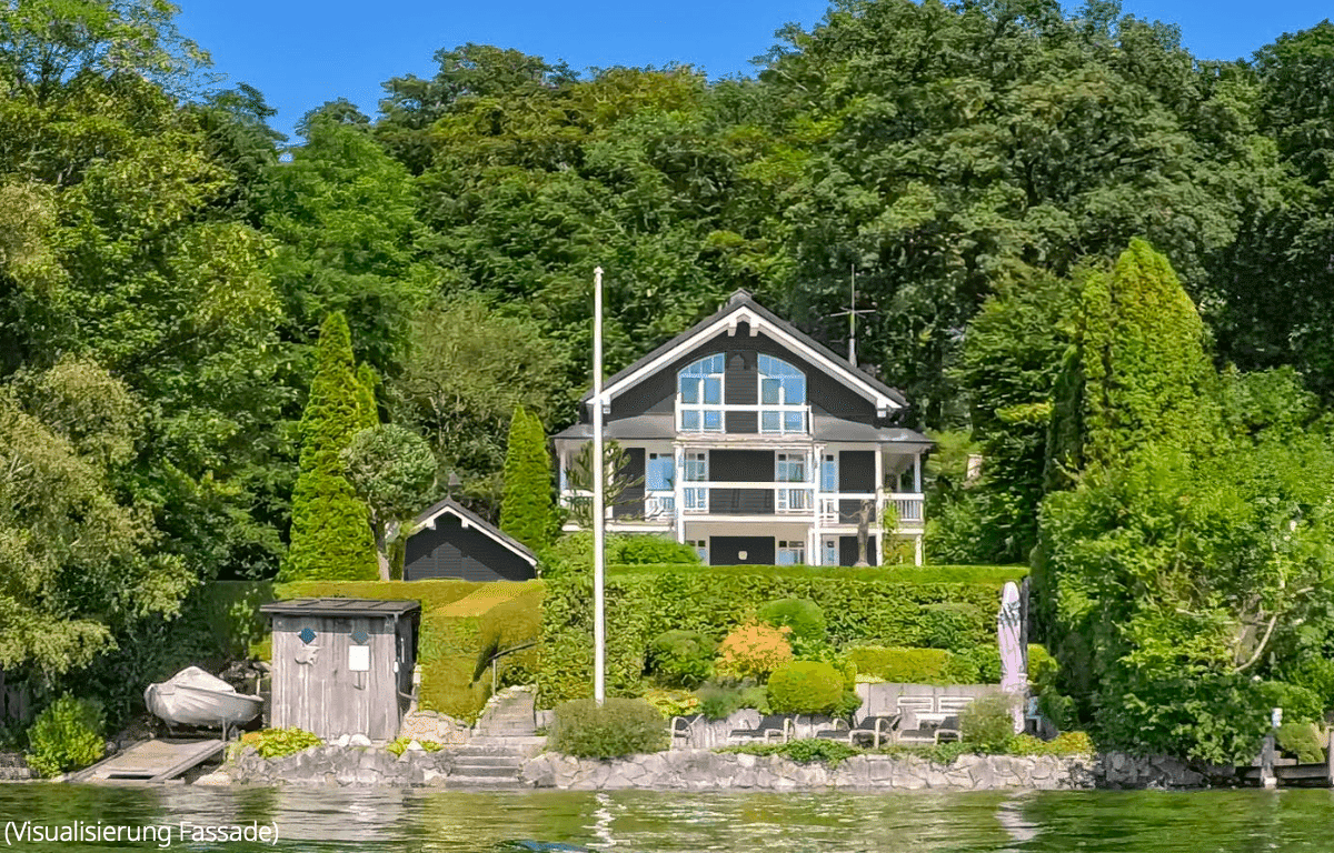 VILLA IN ERSTER SEEREIHE MIT PRIVATUFER, 82541 Münsing