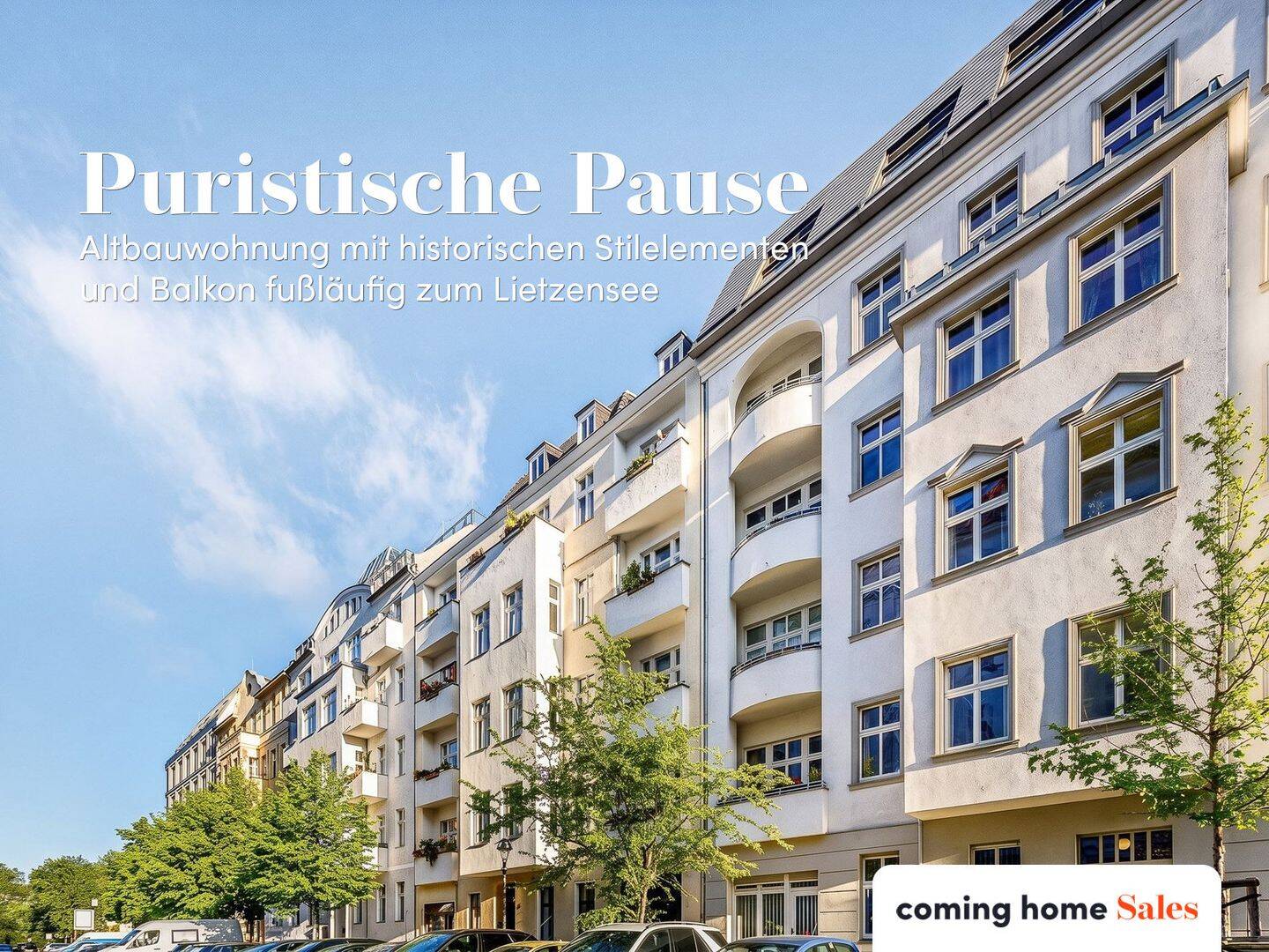 Puristische Pause – Altbauwohnung mit historischen Stilelementen und Balkon fußläufig zum Lietzensee, 14057 Berlin (Charlottenburg-Wilmersdorf Charlottenburg Westend)