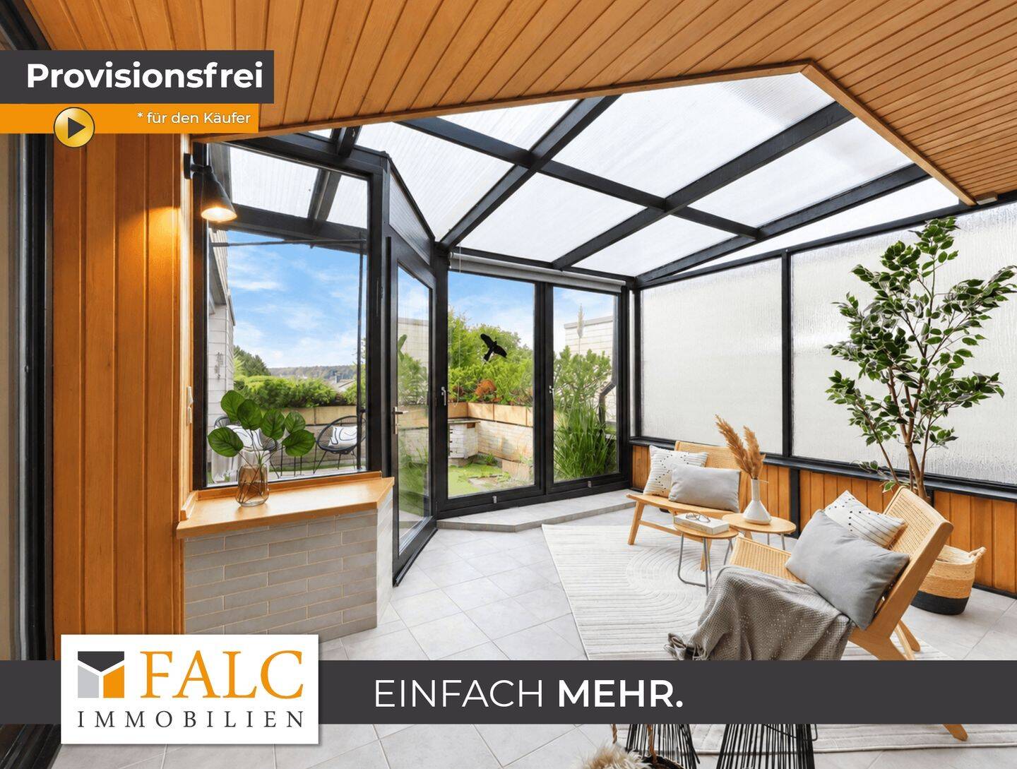 Wohnen mit Freiraum: Terrassenhaus mit Wintergarten und Garage!, 42389 Wuppertal (Langerfeld)