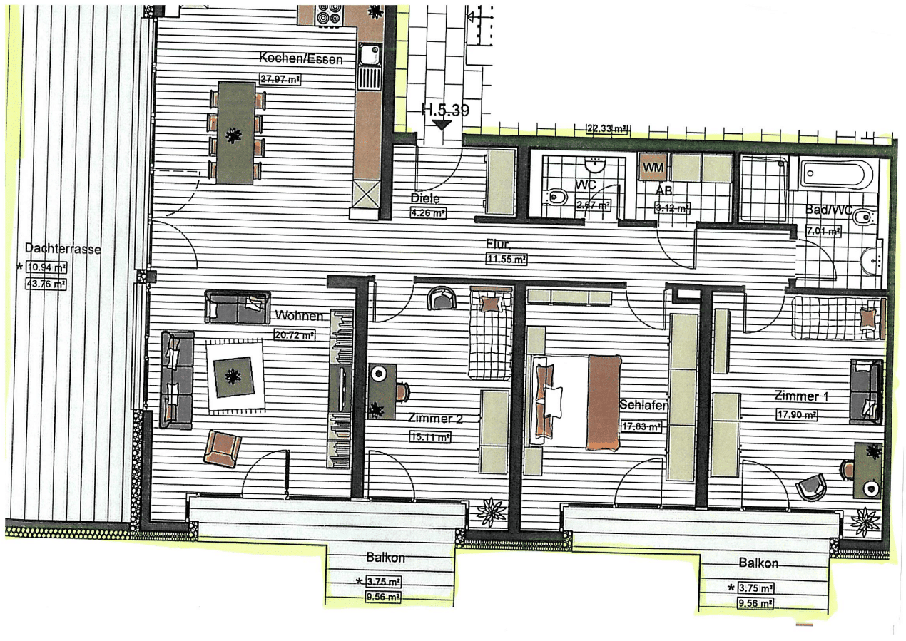 4-Zimmerwohnung in Neu-Ulm zu vermieten, 89231 Neu-Ulm