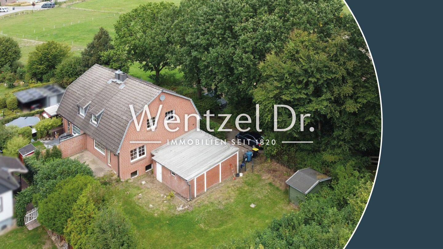 Großzügige Doppelhaushälfte mit ca. 849 m² Grundstück, Blick ins Grüne und Doppelgarage – Wentzel Dr., 22941 Bargteheide