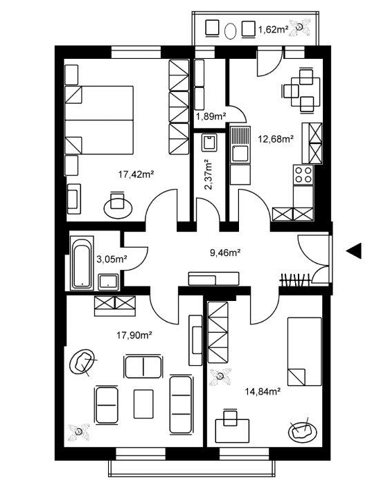 3-Zimmerwohnung in Wiesbaden, 65197 Wiesbaden (Biebrich Dotzheim Wiesbaden)