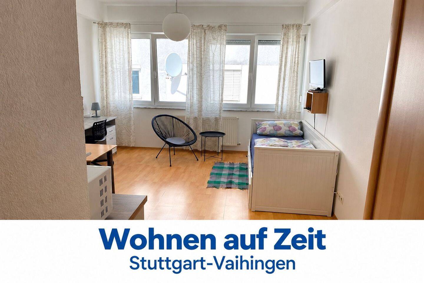 Möblierte 1-Zimwhg. in Stuttgart – Wohnen auf Zeit, 70565 Stuttgart (Dürrlewang Fasanenhof Möhringen Rohr Vaihingen)