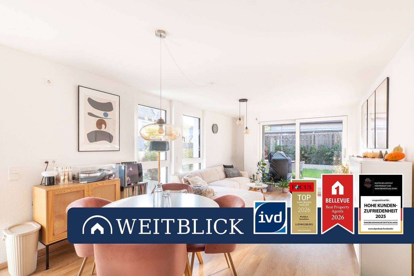 WEITBLICK: Sonnige Gartenwohnung!, 71640 Ludwigsburg