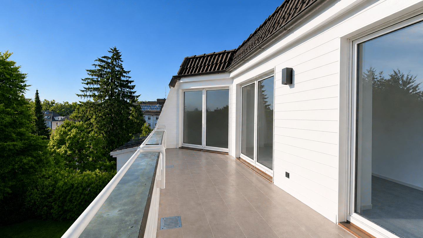 Lichtdurchflutete 3-Zimmer-Dachgeschosswohnung mit großer Terrasse und Aufzug, 22335 Hamburg (Hamburg-Nord Alsterdorf Fuhlsbüttel Groß Borstel Ohlsdorf)