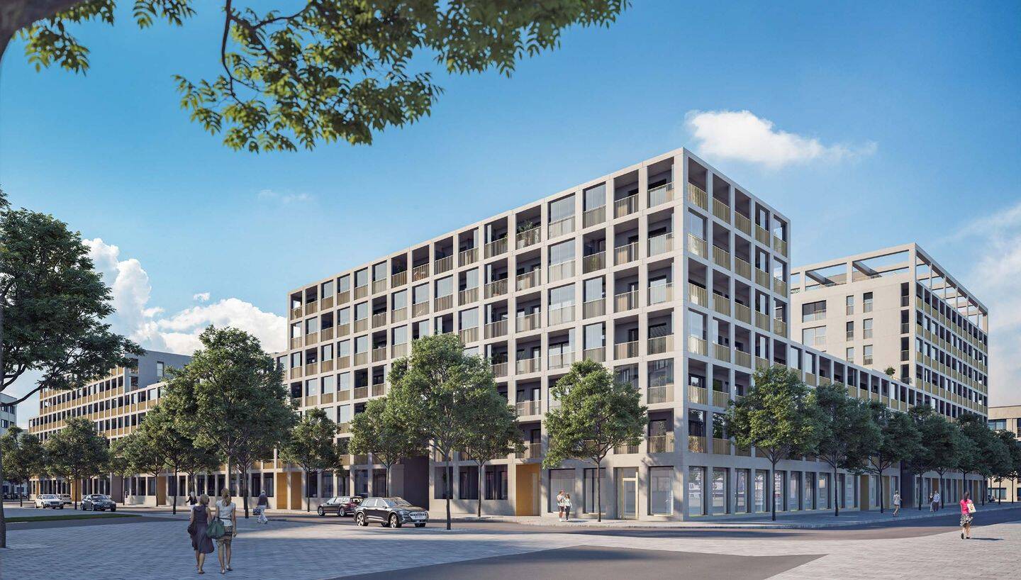 Erstbezug im Patio Pasing: Lichtdurchflutetes Apartment mit 13 m² Balkon zum grünen Innenhof, 81245 München (Aubing-Lochhausen-Langwied Pasing-Obermenzing)