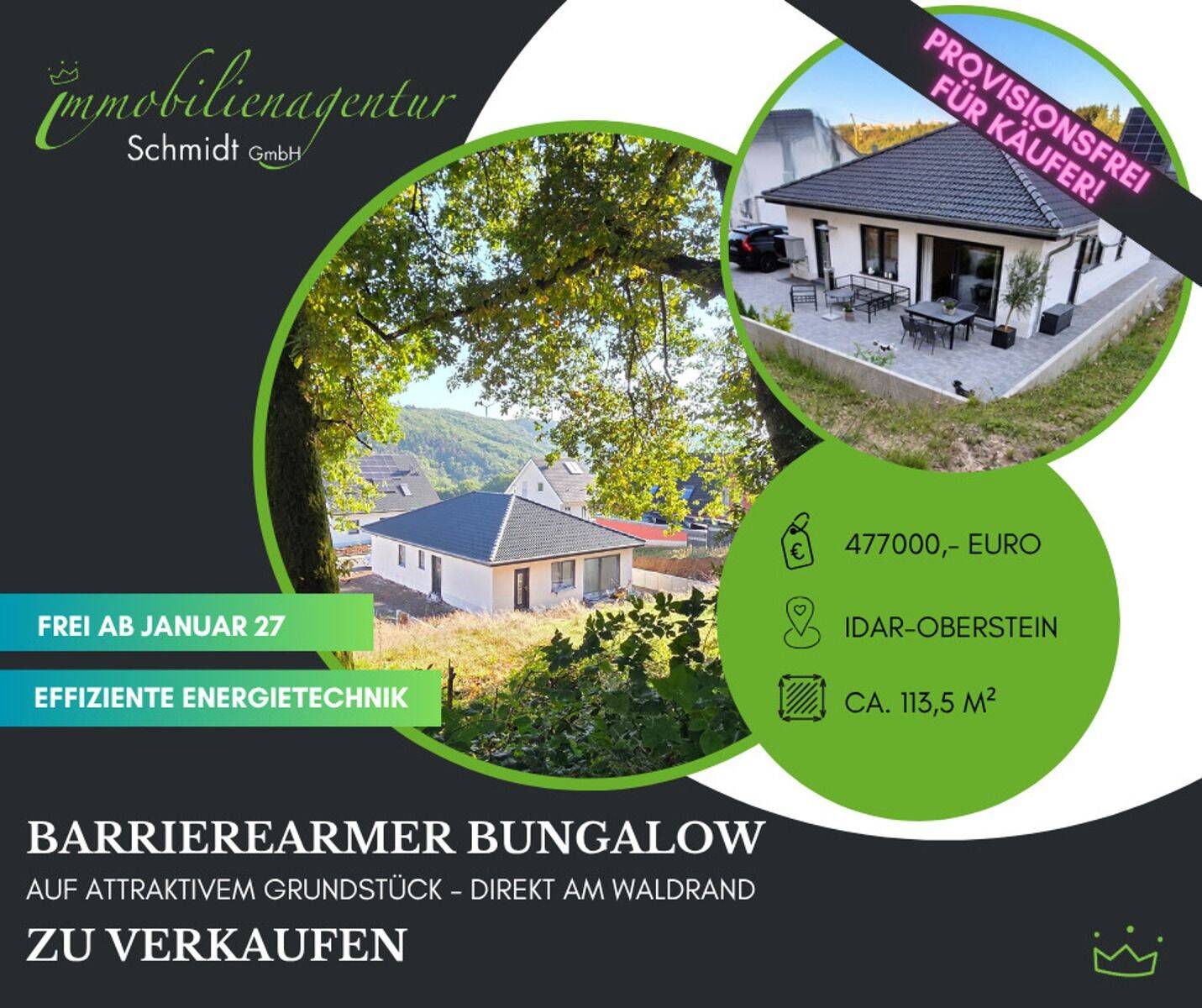 ***Barrierearmer Bungalow, am Waldrand, Neubau, bezugsfertig, zu verkaufen!***, 55743 Idar-Oberstein