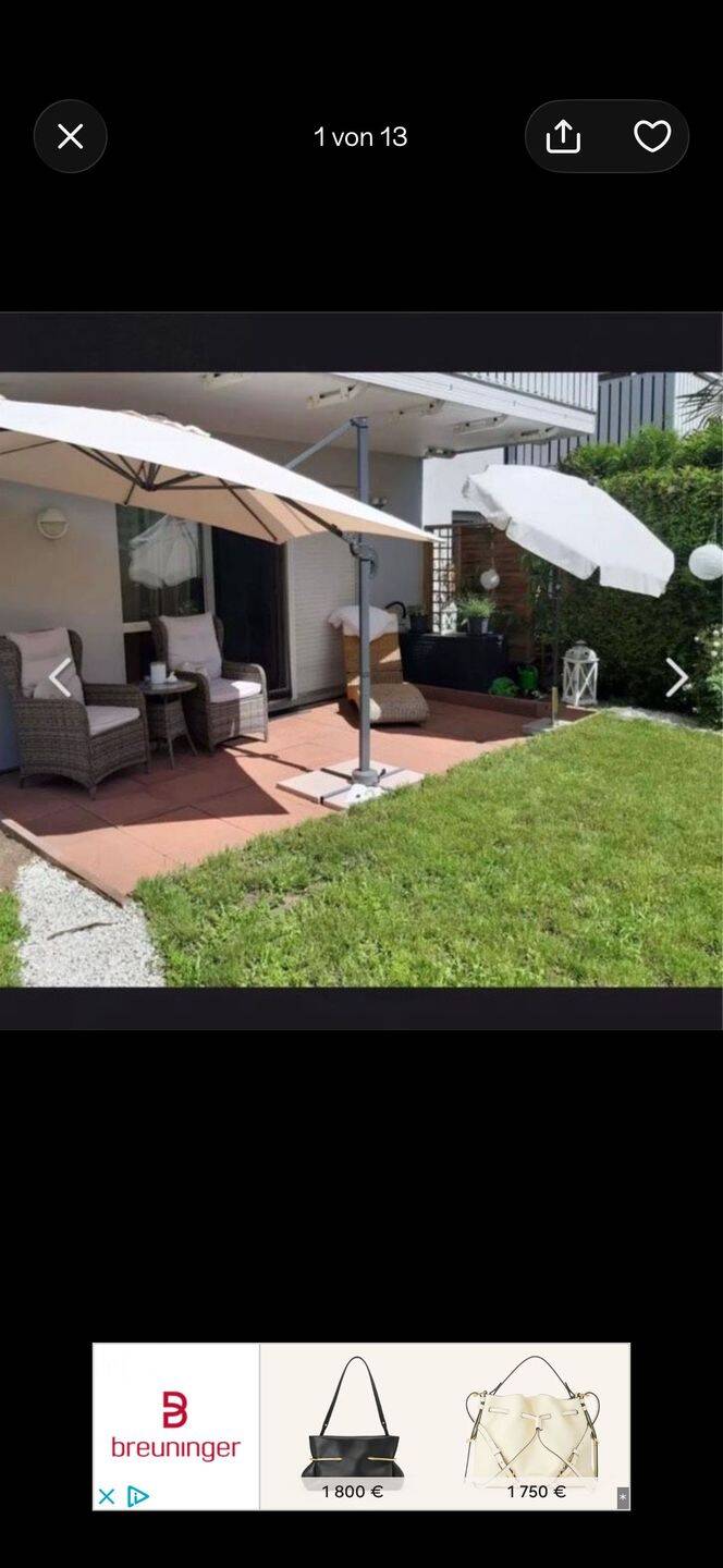 Helle, frisch renovierte 2-Zimmer-Wohnung mit Südgarten in Offenbach-Bieber, 63073 Offenbach am Main (Bieber)