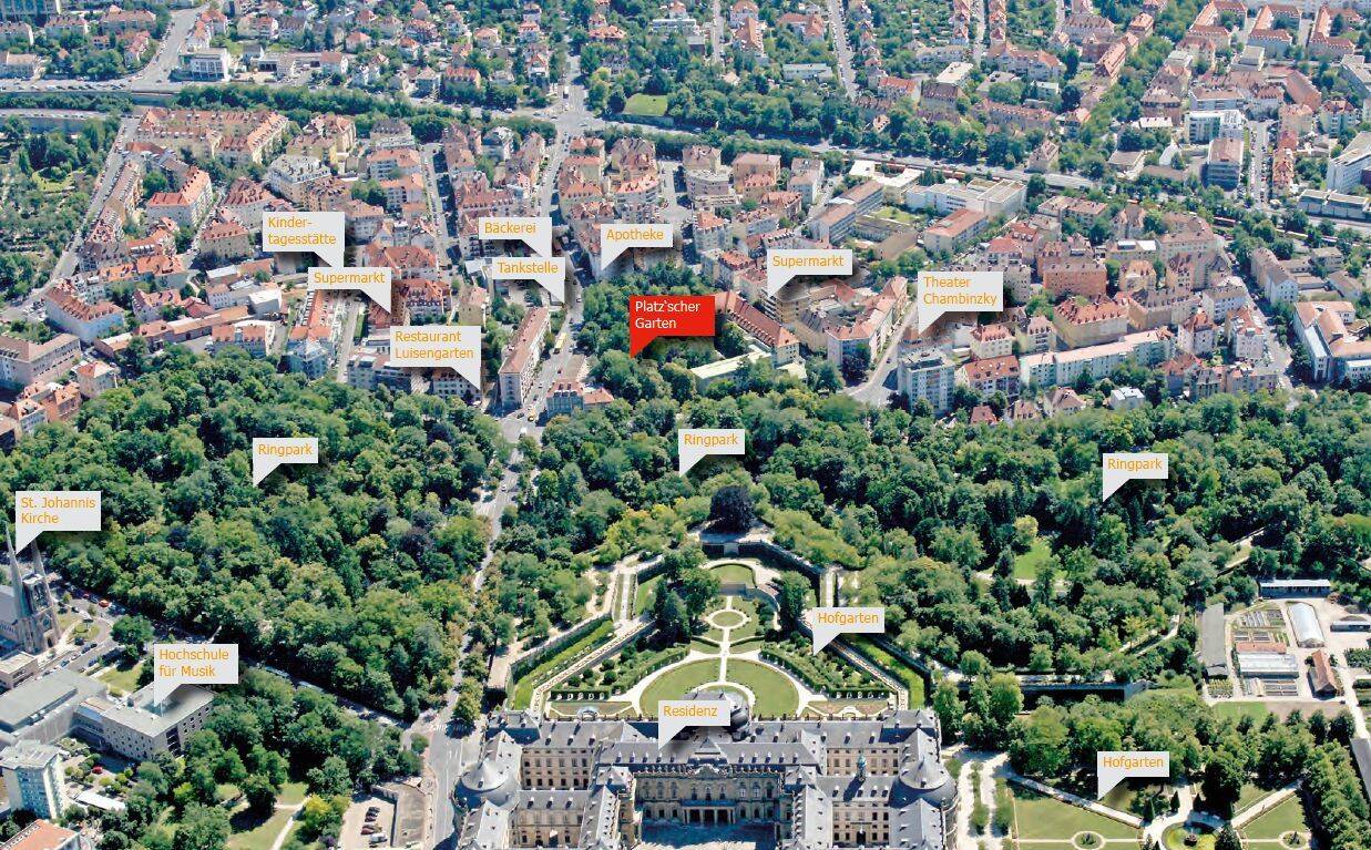 Selten im Angebot! PENTHOUSE 2-ZW ‚Platz´scher Garten‘ – Nähe Residenz, 97072 Würzburg (Altstadt Sanderau)