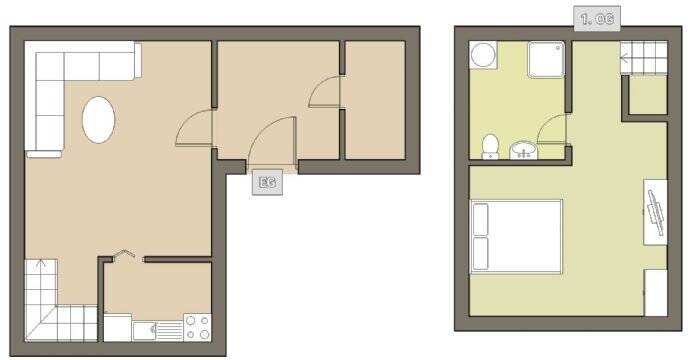 2 Raum Maisonette Wohnung, inkl. EBK, Stellplatz, 6712 Zeitz