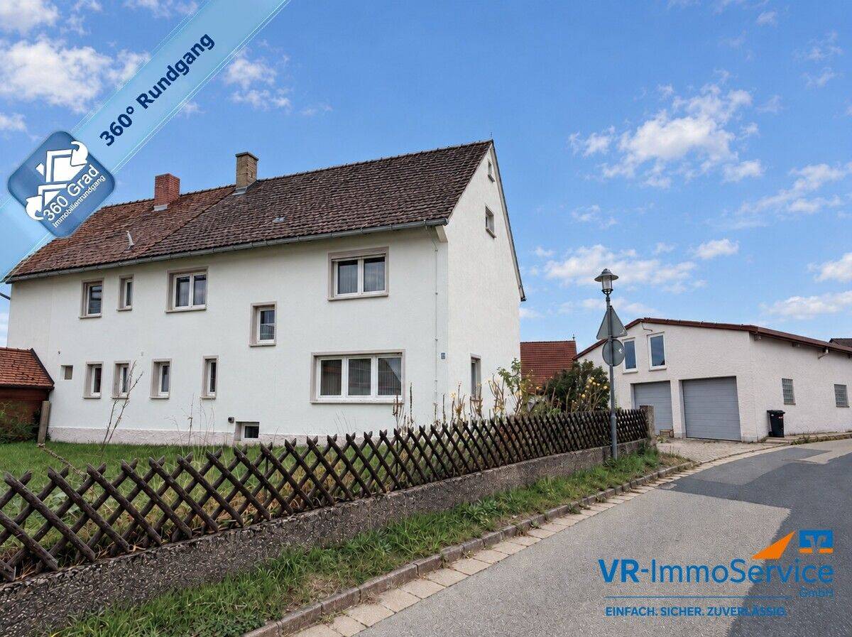 Viel Platz für Ihre Ideen! Wohnhaus mit Einliegerwohnung und großer Halle in Mitteleschenbach!, 91734 Mitteleschenbach