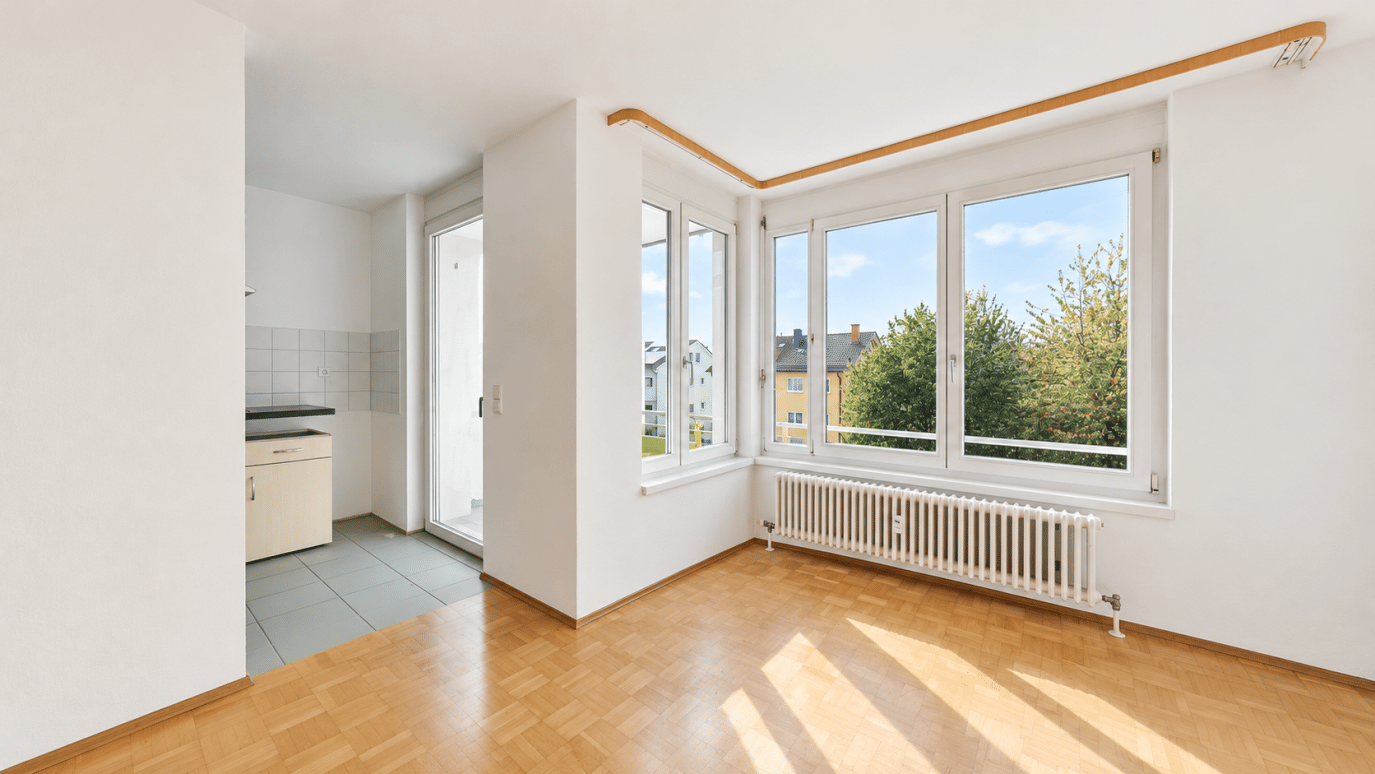 Licht, Raum und ein Platz im Freien – 2-Zimmer-Eigentumswohnung mit Balkon und Tiefgaragenstellplatz, 76189 Karlsruhe (Daxlanden Grünwinkel Knielingen Mühlburg Oberreut)