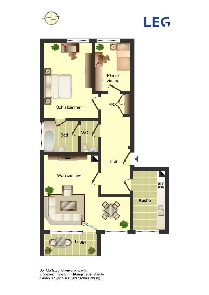 Charmante 3-Zimmer-Etagenwohnung in Unna, 59423 Unna