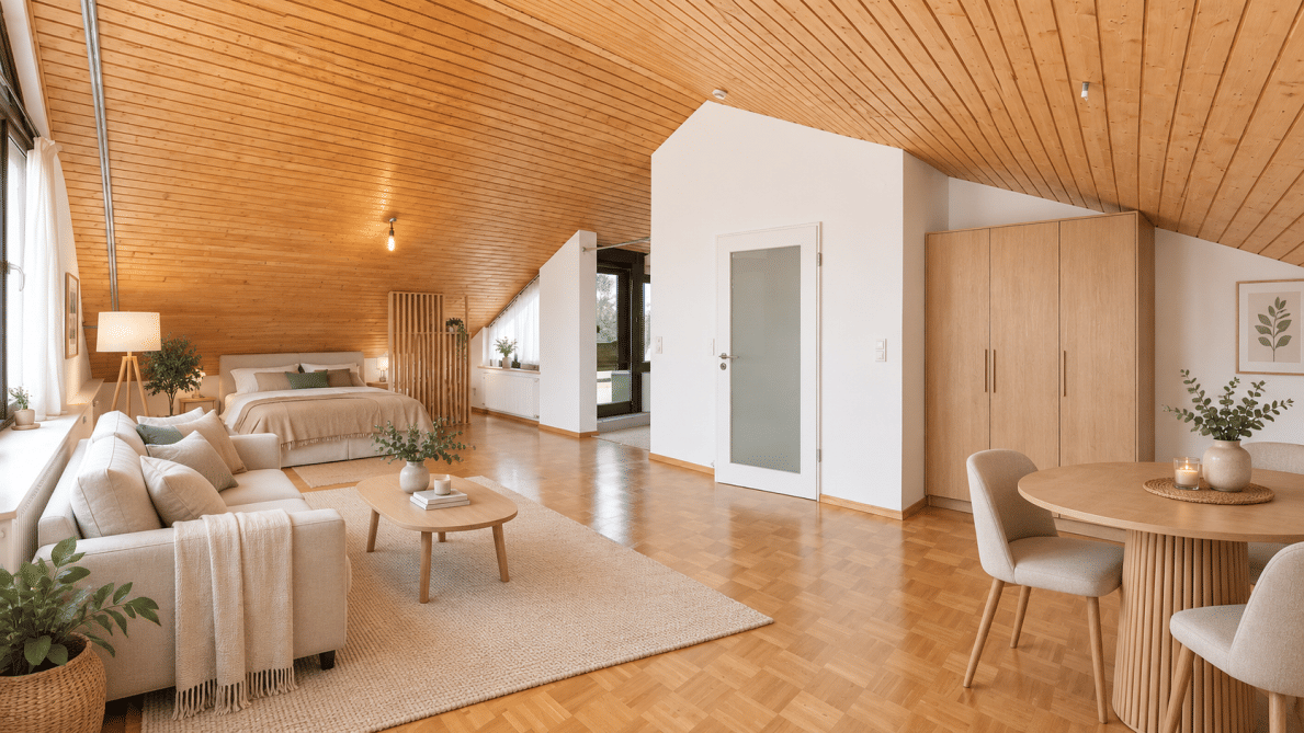 Über den Dächern von Stuttgart: helle Dachgeschosswohnung mit Loggia, sofort bezugsfrei., 70435 Stuttgart (Stammheim Zuffenhausen)
