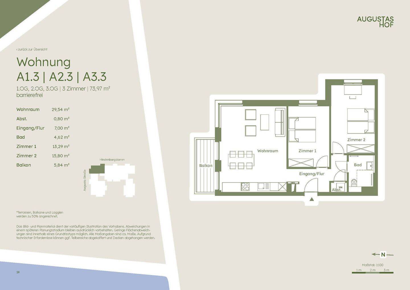 3-Zimmer-Wohnung im Neubau nahe Augustaplatz, 12203 Berlin (Steglitz-Zehlendorf Lichterfelde)
