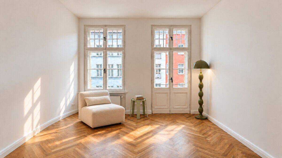 97 m² Lebensgefühl – 3 Zimmer-Altbau-Eleganz mit Balkonperspektive! Bezugsfrei & Provisionsfrei!, 13347 Berlin (Mitte Gesundbrunnen Wedding)