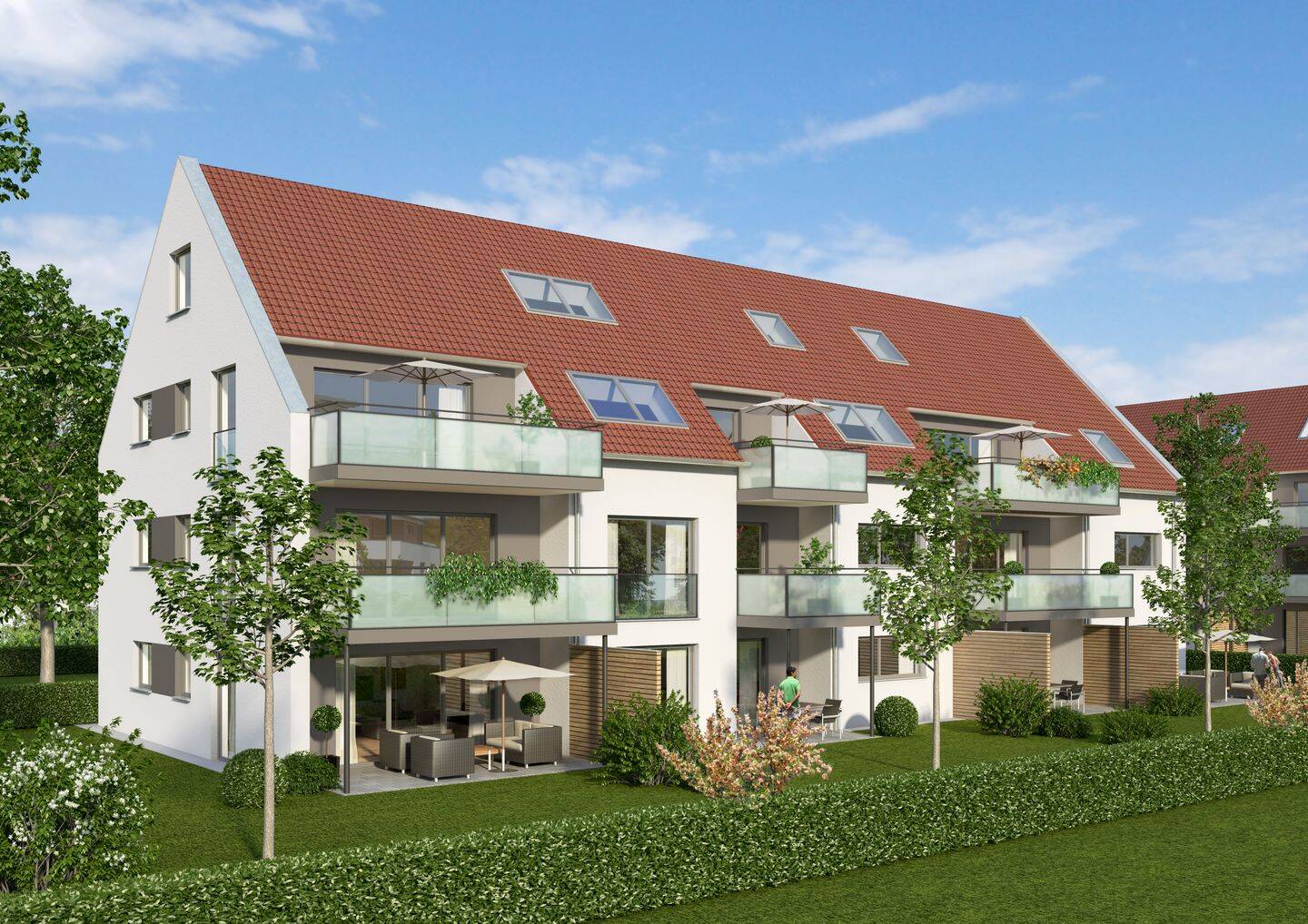 Neuwertige sonnige 3-Zi.-OG-Whg. mit großem S-/W-Balkon (15,82 m²) in Niederscheyern inkl 2 Stellpl., 85276 Pfaffenhofen a.d. Ilm