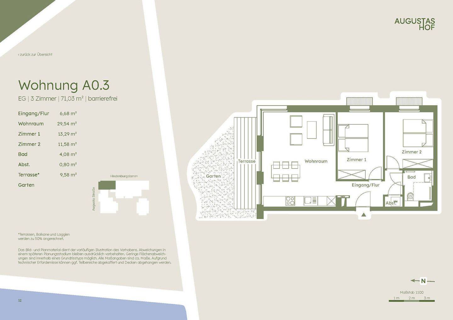 3-Zimmer-Wohnung mit Gartenanteil * Neubau, 12203 Berlin (Steglitz-Zehlendorf Lichterfelde)