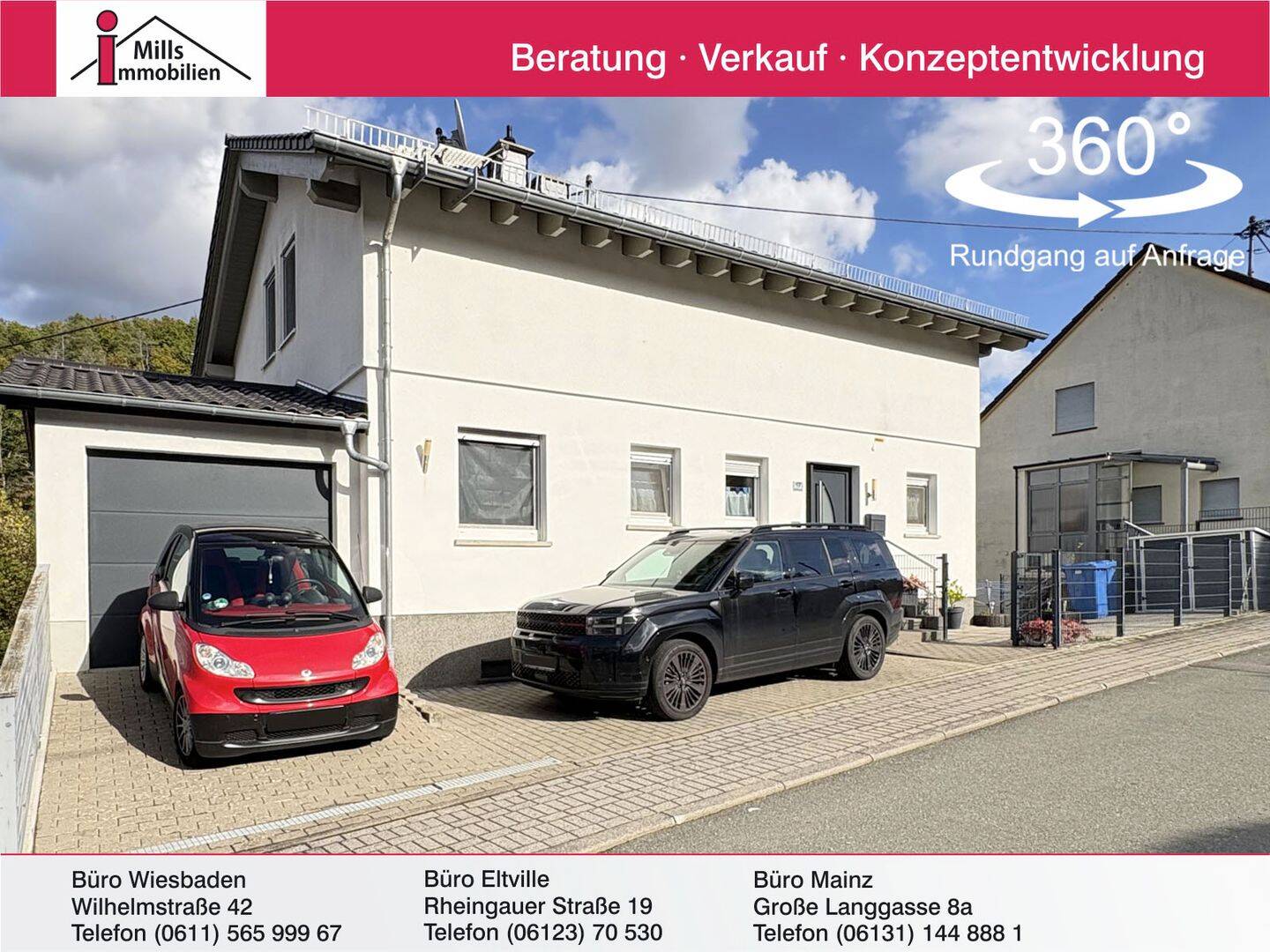Modernes, kernsaniertes Einfamilienhaus mit Blick in Grüne in Schlangenbad, 65388 Schlangenbad