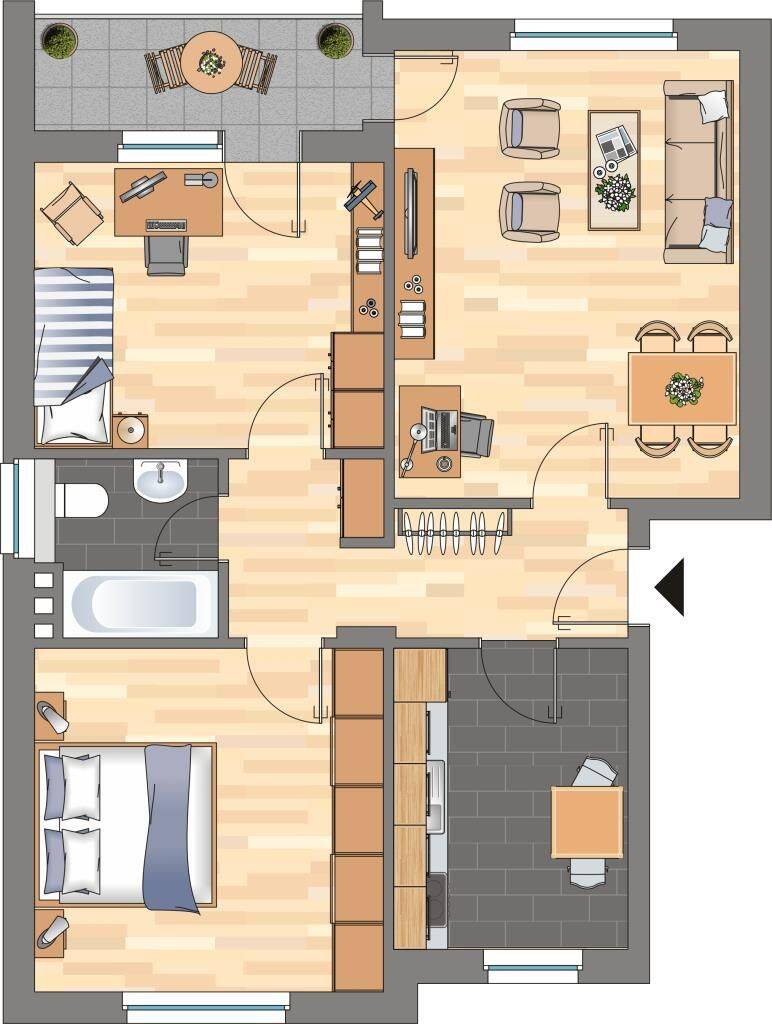 3-Zimmer-Wohnung in Bremen Blumenthal, 28779 Bremen (Blumenthal Lüssum-Bockhorn)