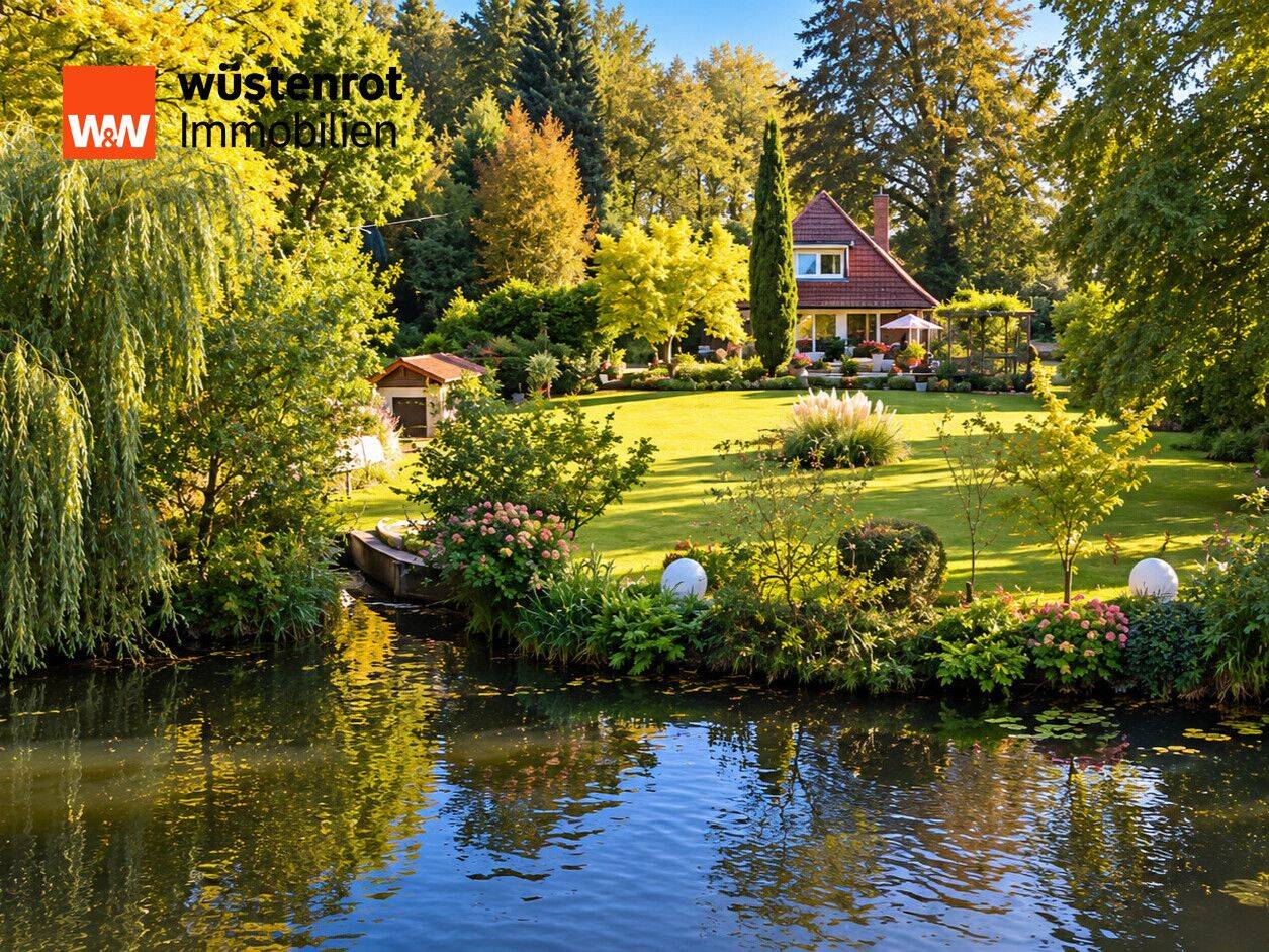 Einzigartige exklusive Wasserlage in Münster: Bungalow mit traumhaftem Grundstück, Sauna, Kamin,…!, 48157 Münster