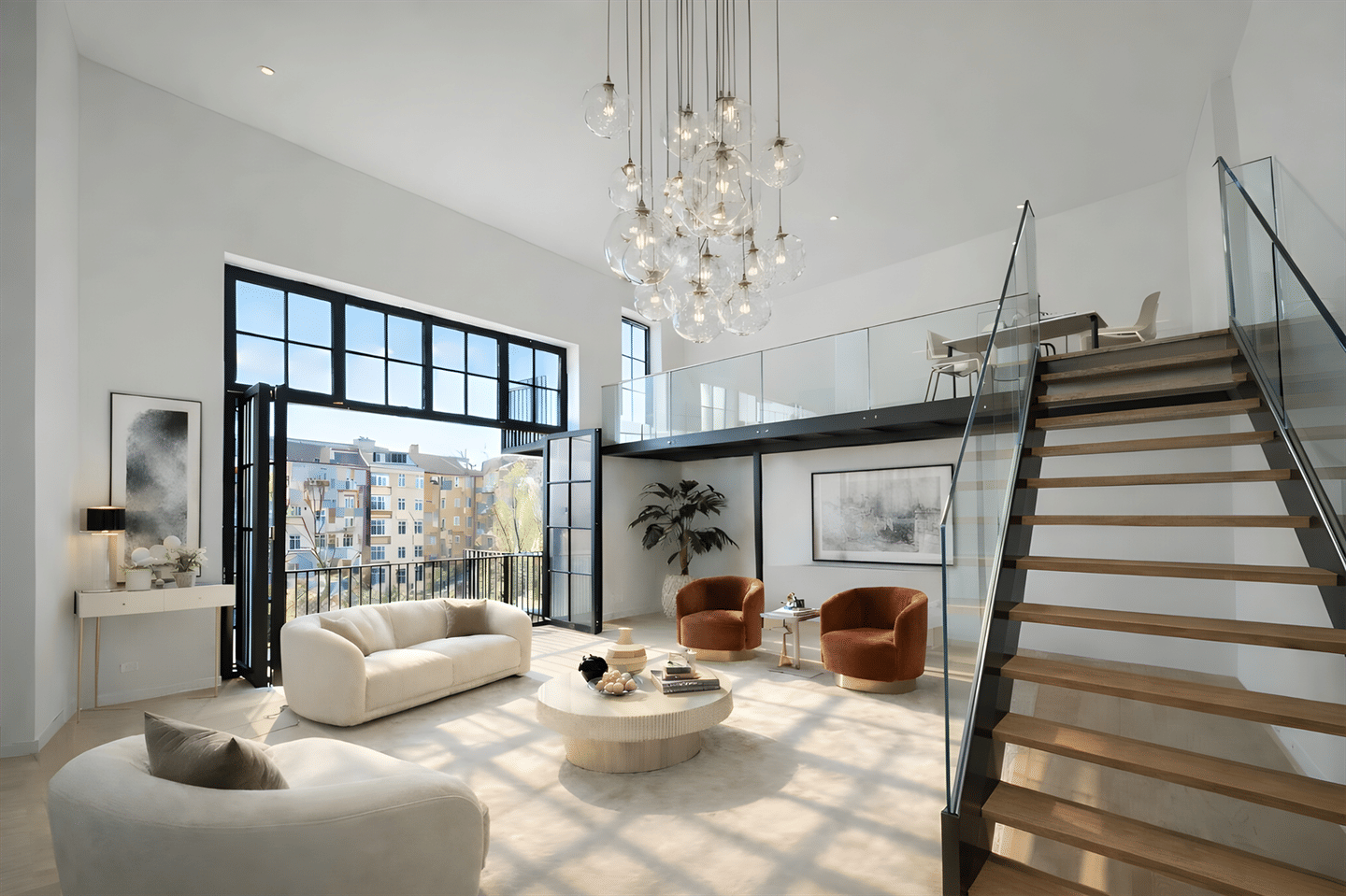IMPOSANTES 6 METER-LOFT -NEW-YORK+ STYLE für 155 qm Wohnfläche-+ Faltbare XXL-Fenster + Weitblick, 10719 Berlin (Charlottenburg-Wilmersdorf Charlottenburg Wilmersdorf)