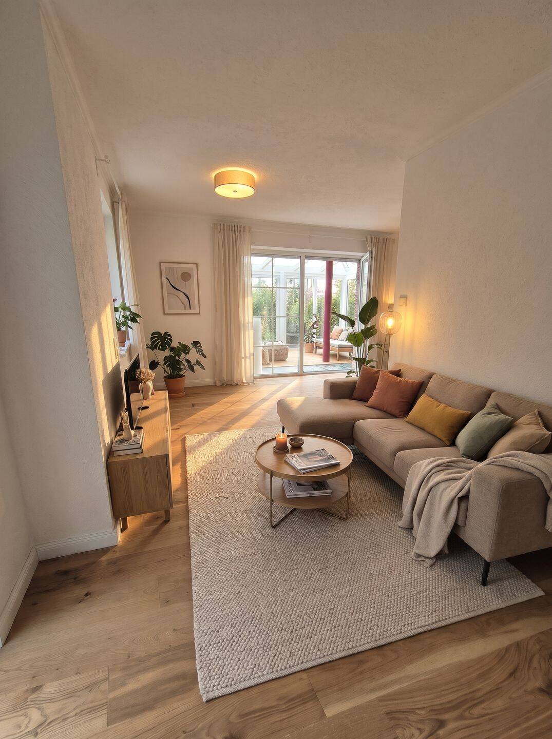 Großz. Wohnung m. Eichendielen, Fußbodenheizung, Wintergarten, 2 Terrassen, eigener Garten, 22941 Bargteheide