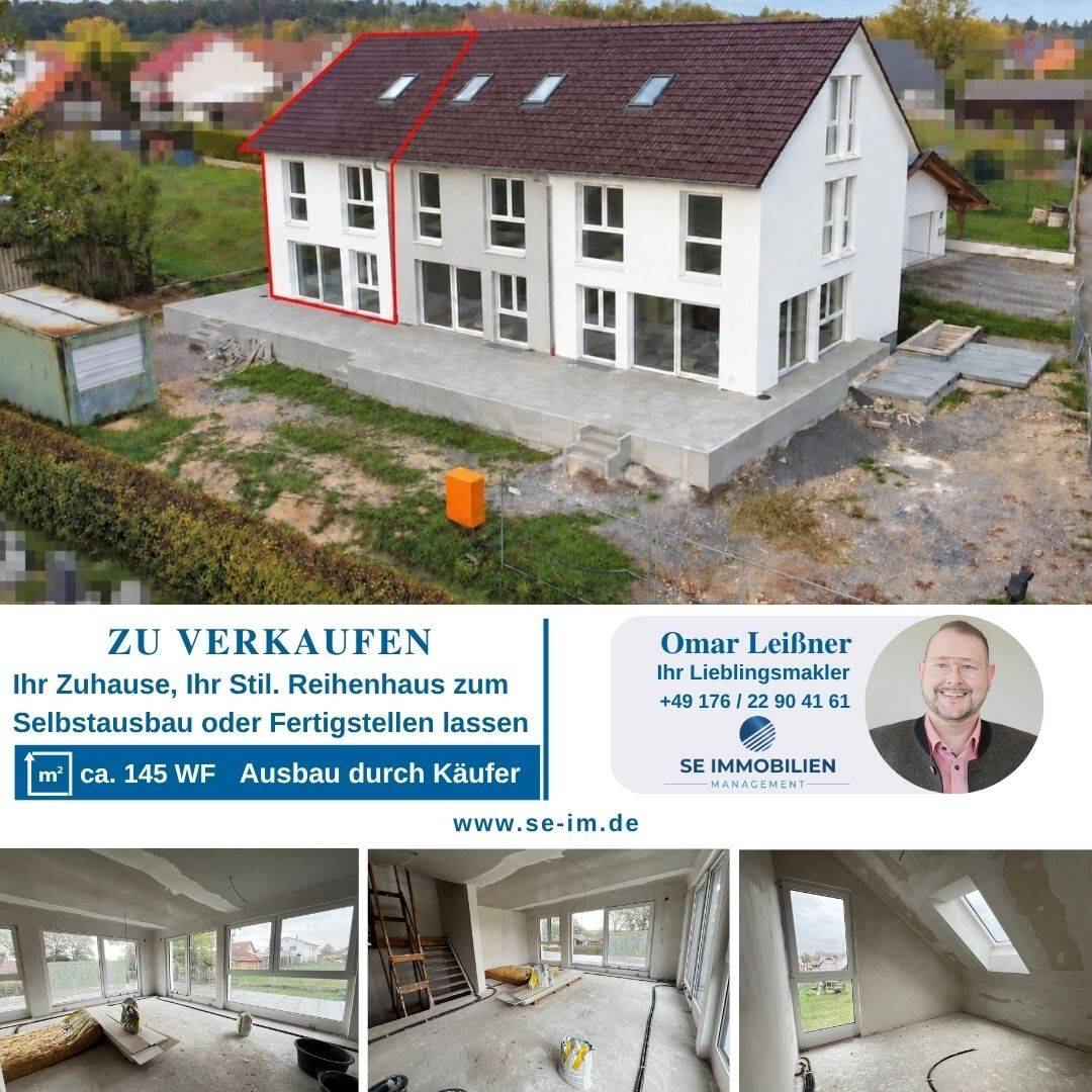 Ihr Zuhause. Ihr Stil.  – Reihenhaus zum Selbstausbau oder Fertigstellenlassen in Kleinvillars, 75438 Knittlingen