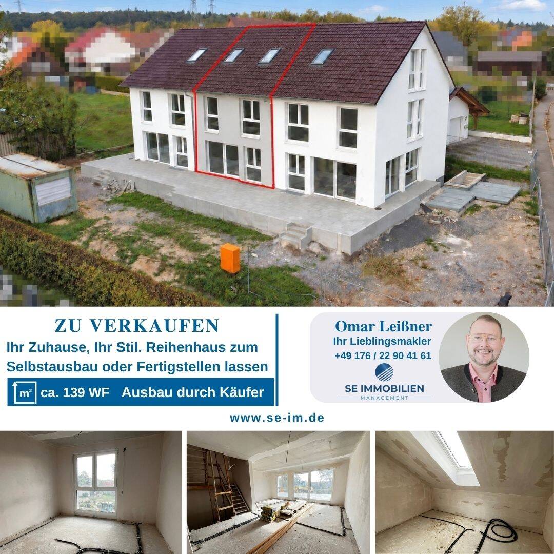 Ihr Zuhause. Ihr Stil. – Reihenmittelhaus zum Selbstausbau oder Fertigstellenlassen in Kleinvillars, 75438 Knittlingen
