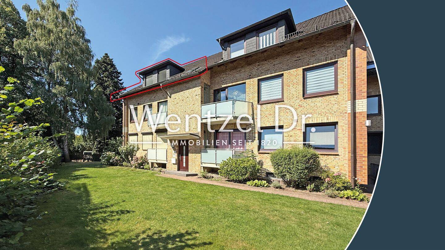 Einziehen und wohlfühlen: Sanierte 2,5-Zimmer-Dachgeschosswohnung mit Stellplatz, 22393 Hamburg (Wandsbek Bramfeld Poppenbüttel Sasel Wellingsbüttel)
