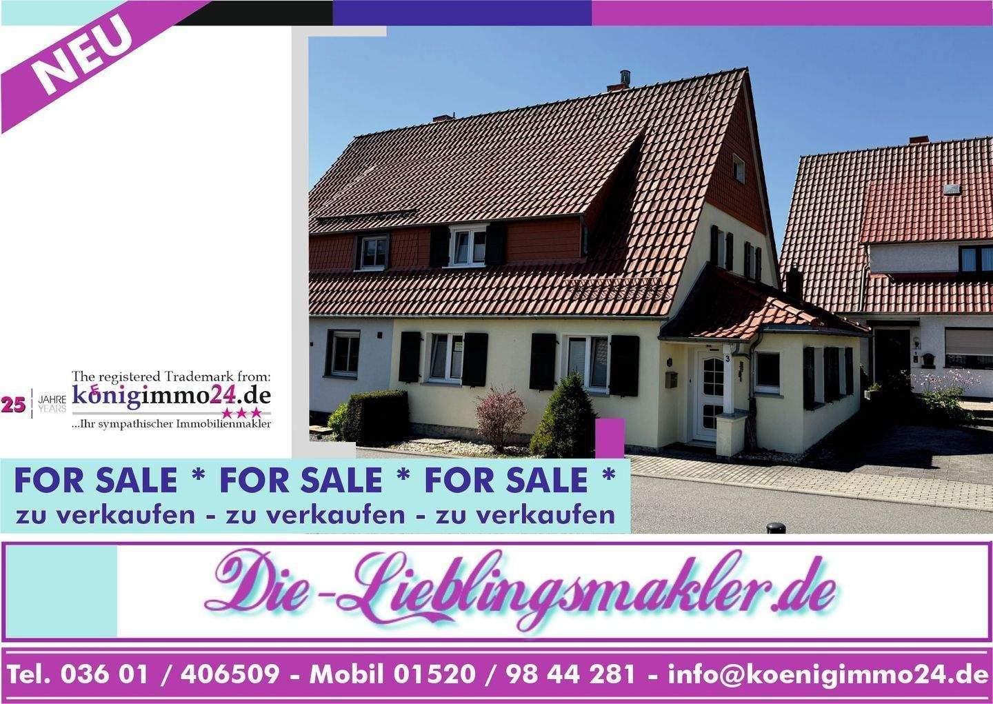 Hüpstedt | Charmante Doppelhaushälfte | separater Garten | Garage | ruhige Ortsrandlage, 37351 Dingelstädt