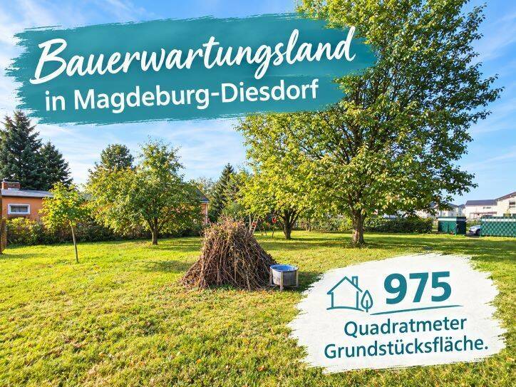 BAUERWARTUNGSLAND IN MAGDEBURG-DIESDORF ATTRAKTIVE GRUNDSTÜCKSFLÄCHE MIT POTENTIALER ENTWICKLUNGSMÖGLICHKEIT, 39110 Magdeburg (Diesdorf Stadtfeld West)