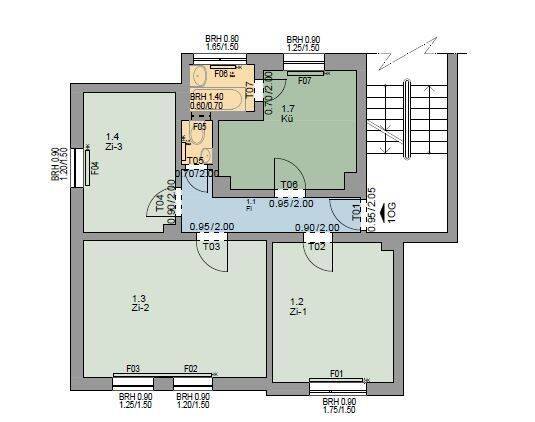Schöne 3-Zimmer-Wohnung in Flensburg-Mürwik – Swinemünder Straße 10, 1. OG rechts, 24944 Flensburg (Fruerlund Mürwik)