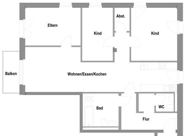 4 Zimmer – Wohnberechtigungsschein II mit EK-Stufe 3 unabdingbar!, 91074 Herzogenaurach