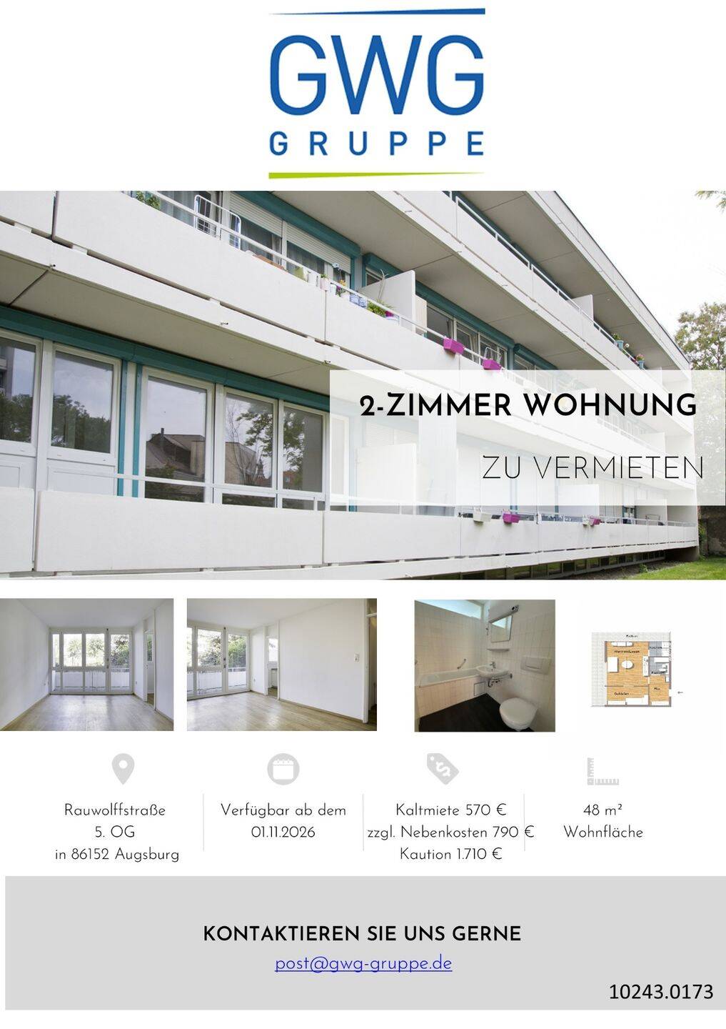 Augsburg, Rauwolffstr. 5/5.OG, 86152 Augsburg (Innenstadt)