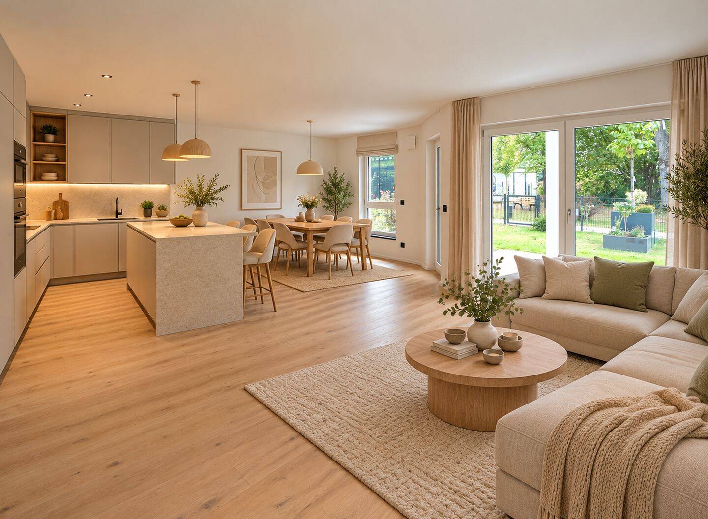 Wohn-Fühlen – 4-Zimmer-Gartenwohnung inkl. Hobbyraum – Neubau, 81739 München (Ramersdorf-Perlach)