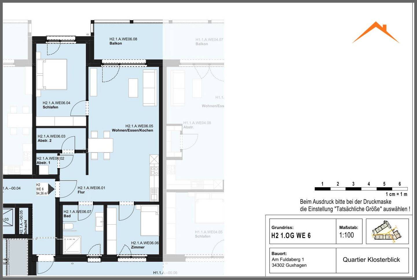 Wohnen mit Zukunft (Exemplarisch) – 94m2, 34302 Guxhagen