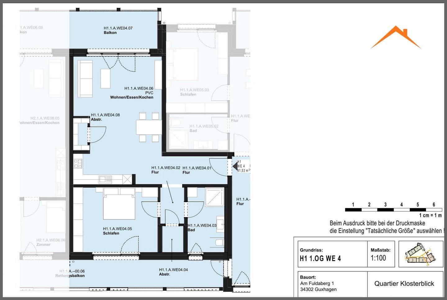 Wohnen mit Zukunft (Exemplarisch) – 91m2, 34302 Guxhagen