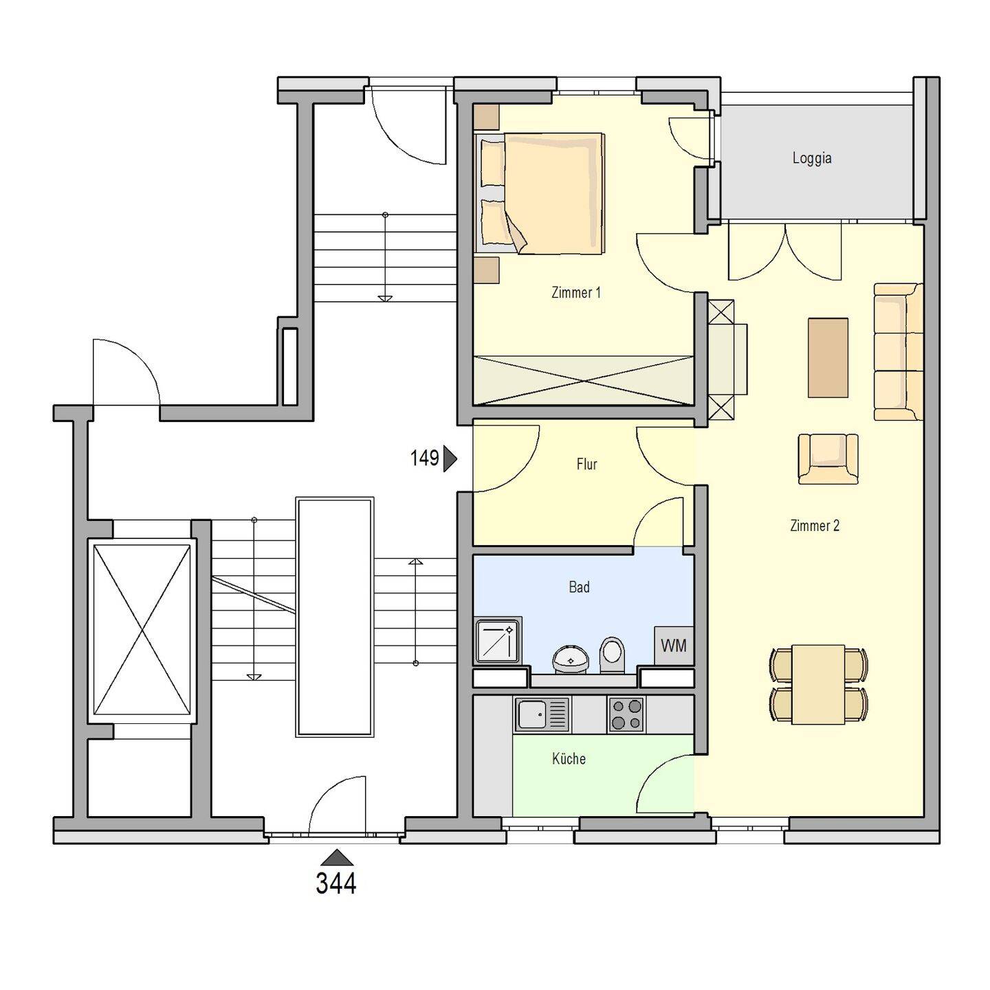 2-Zimmer-Wohnung im Regensburger Viertel, 90480 Nürnberg (Gleißhammer Mögeldorf Tiergarten Weichselgarten Zerzabelshof)