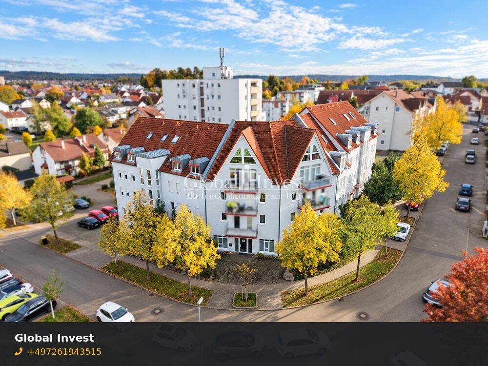 GLOBAL INVEST IMMOBILIEN SINSHEIM | Gepflegte 3-Zimmer-Erdgeschosswohnung mit großer Terrasse und Tiefgarage in Eppingen, 75031 Eppingen