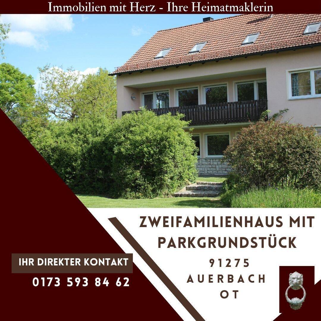Zweifamilienhaus mit ausgebautem Dachgeschoss auf sonnigem Parkgrundstück, 91275 Auerbach i.d. OPf.