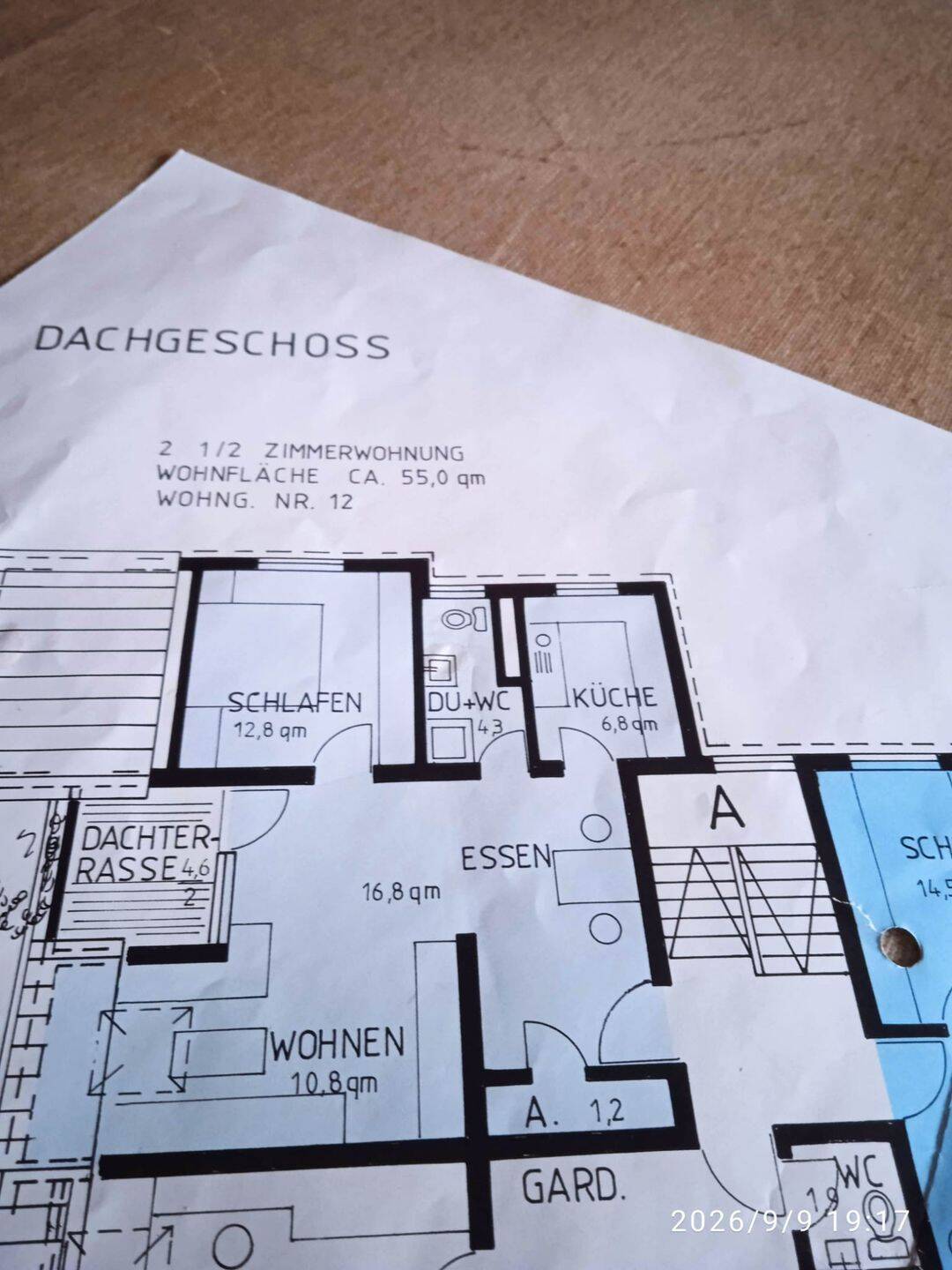 Gemütliche 2 Zimmer Dachgeschosswohnung, 73765 Neuhausen auf den Fildern