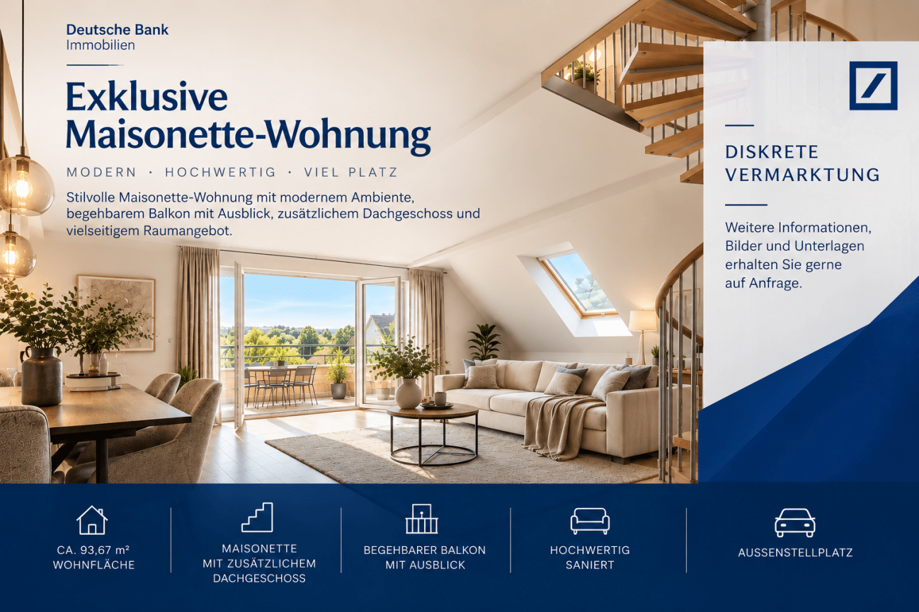 Hochwertig sanierte Maisonette mit Balkon und großzügigem Dachgeschoss in Schöneck, 61137 Schöneck