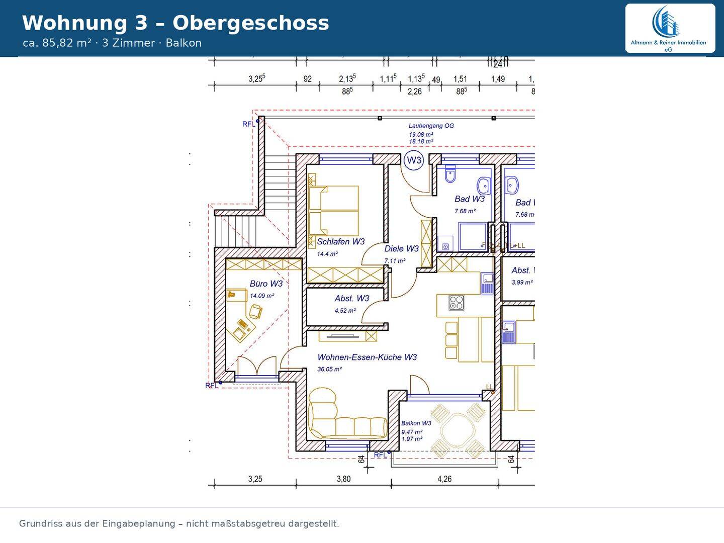 Erstbezug: Helle 3-Zimmer-Neubauwohnung mit Balkon, 92263 Ebermannsdorf