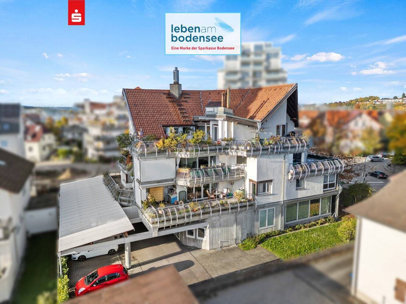 Exklusive 4-Zimmer-Wohnung mit Balkon, Terrasse & Kamin, 88069 Tettnang