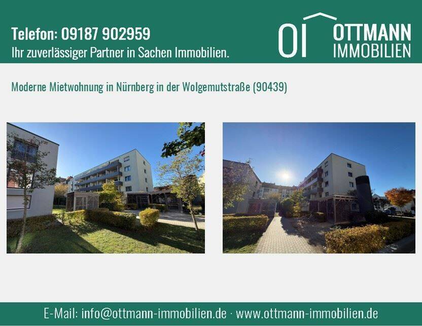 Moderne Mietwohnung in der Wohlgemutstraße in Nürnberg, 90439 Nürnberg (Großreuth bei Schweinau Schweinau Sankt Leonhard Sündersbühl)