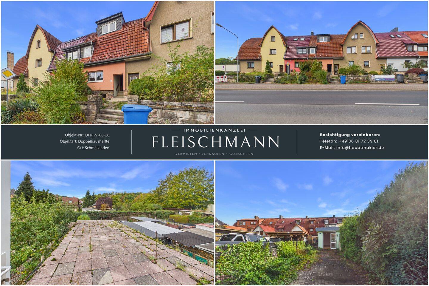 Provisionsfrei: Reihenmittelhaus mit Terrasse und Stellplatz in Schmalkalden, 98574 Schmalkalden