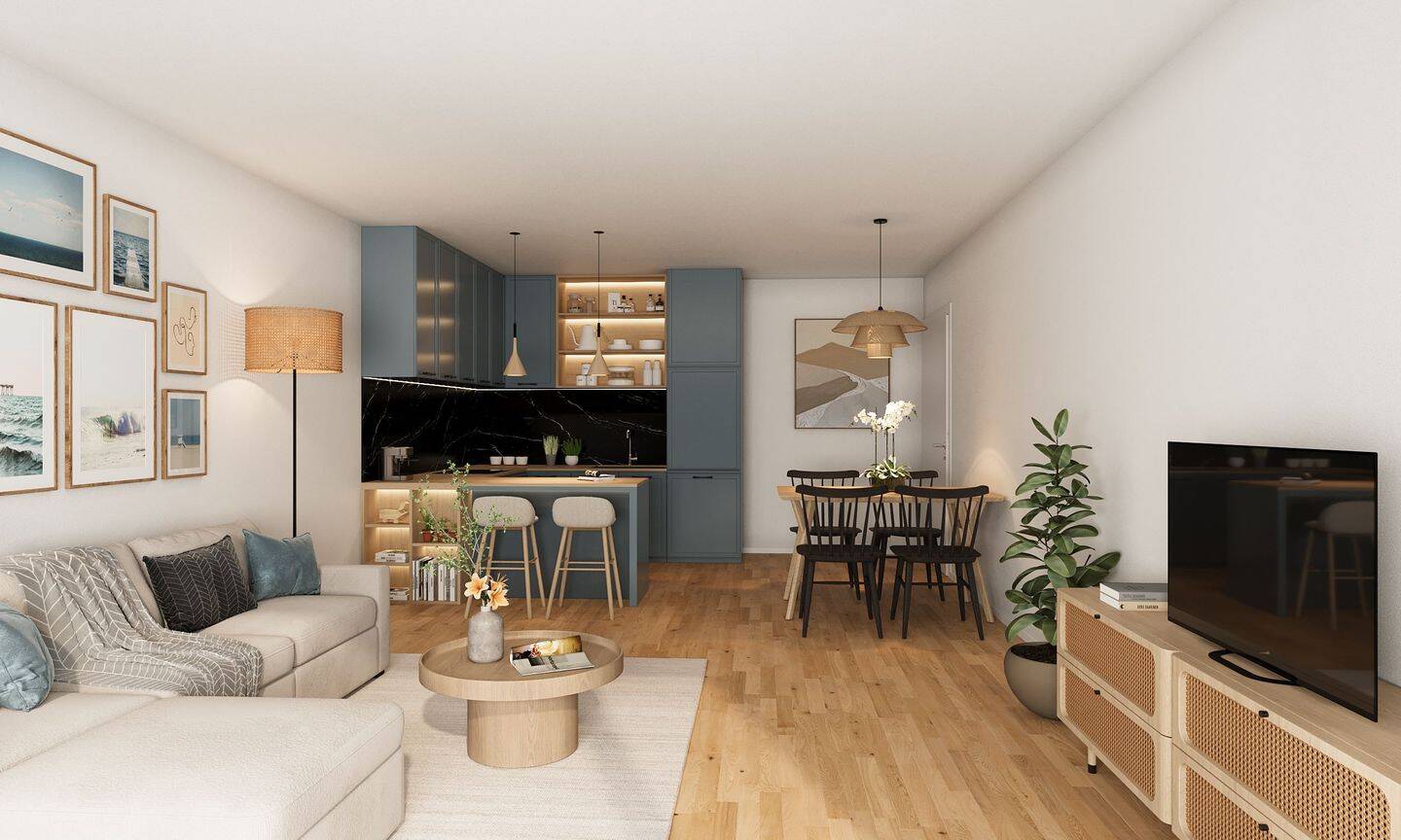 Neubau: 3-Zimmer-Wohnung mit Loggia – individuell & lichtdurchflutet – 1307 Dresden – Vorschaubild 3