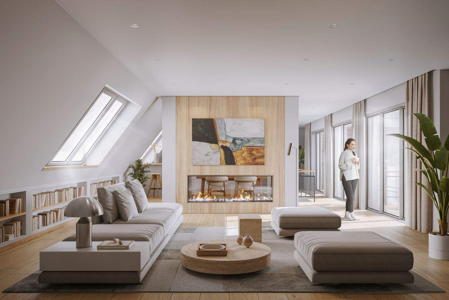 *ERSTBEZUG* Ca. 195 m² große Penthouse-Wohnung mit 6,5 Räumen mit Blick zum Wasser in Bestlage ! – Leipzig – Vorschaubild 4